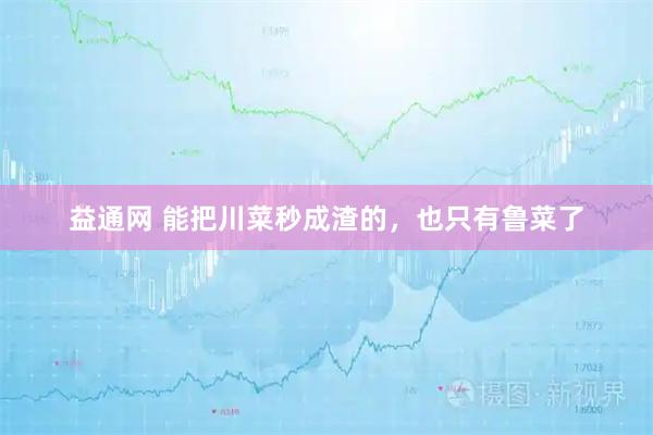 益通网 能把川菜秒成渣的，也只有鲁菜了