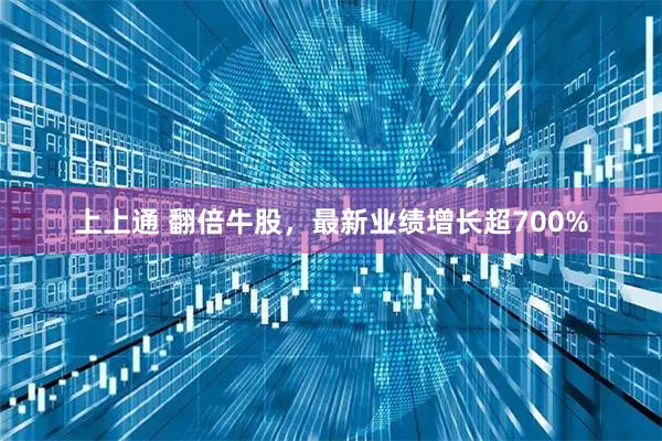 上上通 翻倍牛股，最新业绩增长超700%